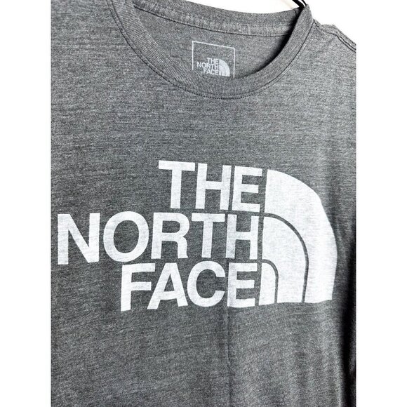 The North Face Mens Logo Heather Gray T Shirt Small - Picture 2 of 6